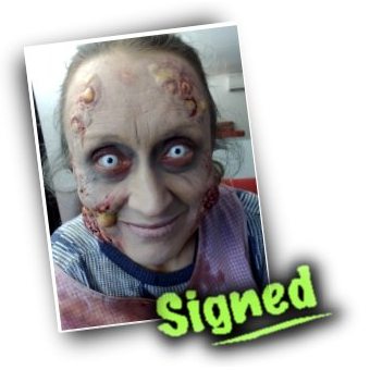 (image for) Signed Photograph - Pamela Kempthorne as Zombie